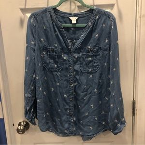 intro. 💖 Denim Floral Shirt PL